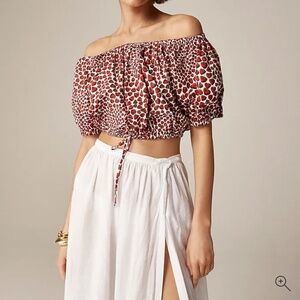 J.Crew strawberry cropped top